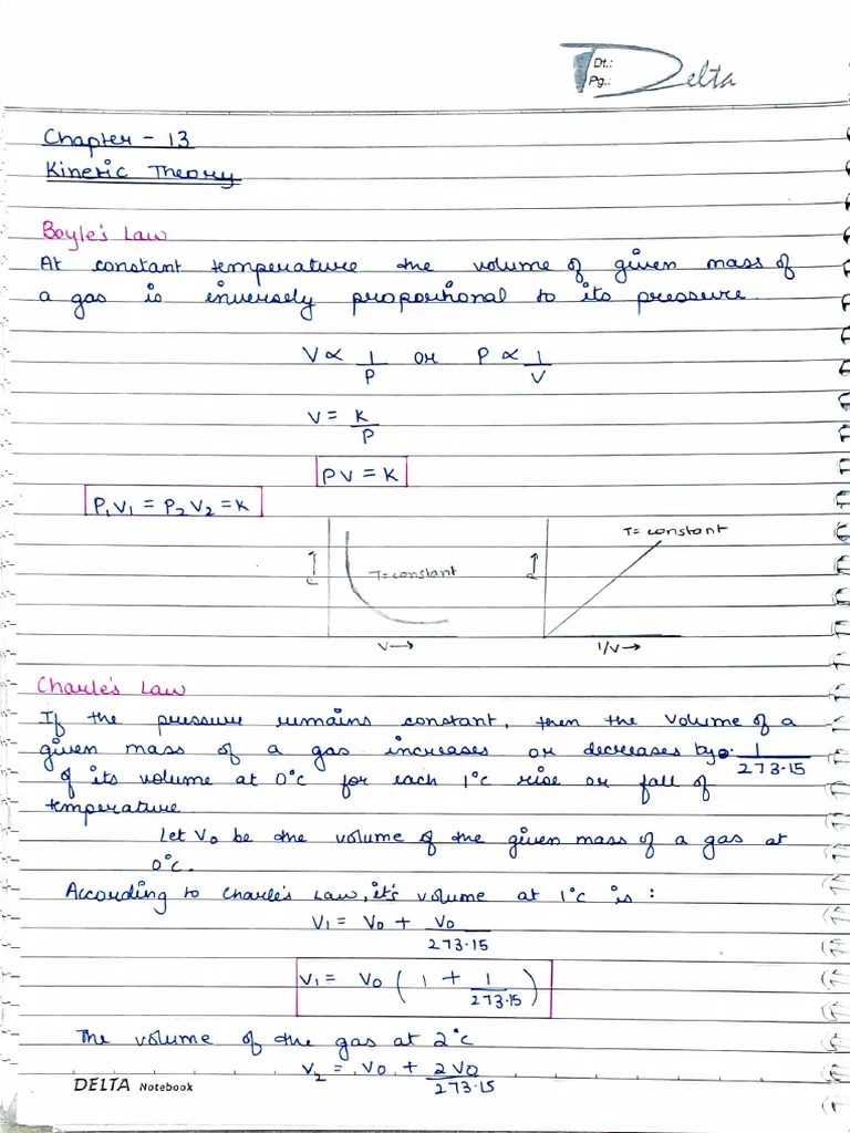 Class 11 Kinetic Theory Of Gases By N D Mishra | PDF