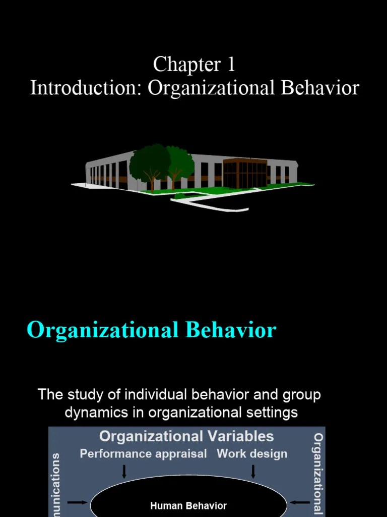 Organizational Behavior - Lecture 1 | Download Free PDF | Behavior ...