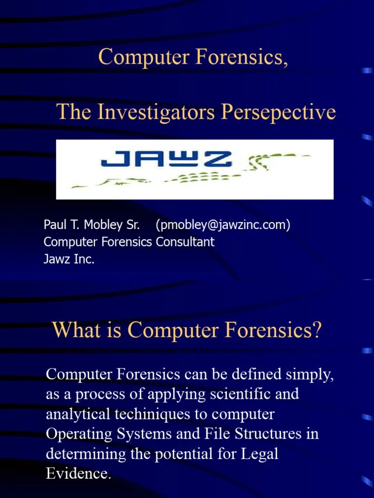 Computer Forensic Investigation | PDF | Computer Forensics | Computer File