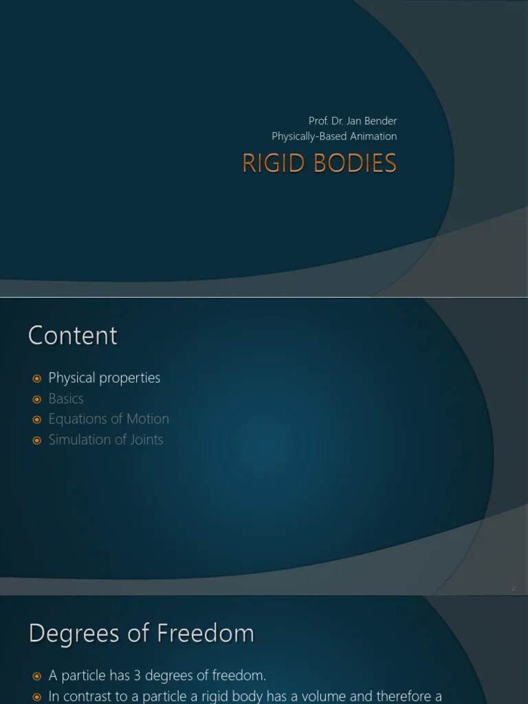 09 Rigid Bodies | PDF | Rotation Around A Fixed Axis | Mechanics