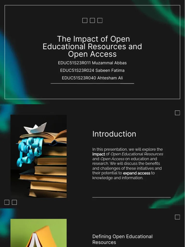 Open Educational Resource And Open Access | PDF | Open Access | Human ...