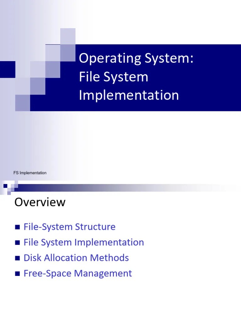 File System Implementation 1!11!21 | PDF | File System | Computer File