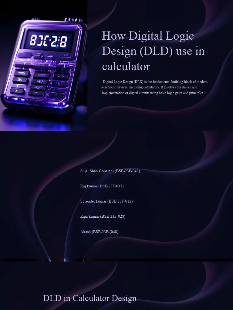 Introduction To Digital Logic Design DLD | PDF | Calculator | Logic Gate