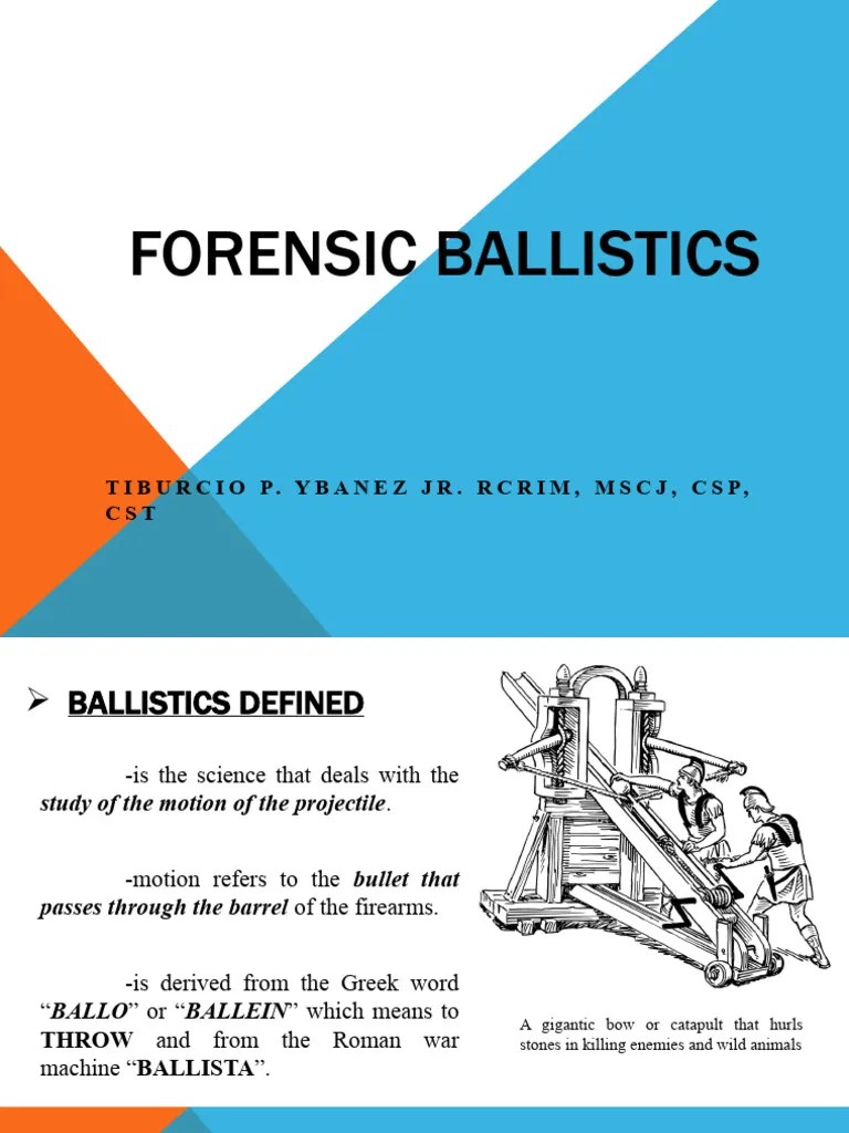 Forensic Ballistics PPT (CBRC) | PDF | Gun Barrel | Bullet