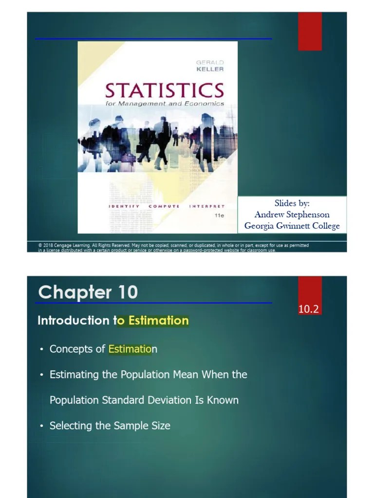 Chapter 10 | PDF | Estimator | Bias Of An Estimator