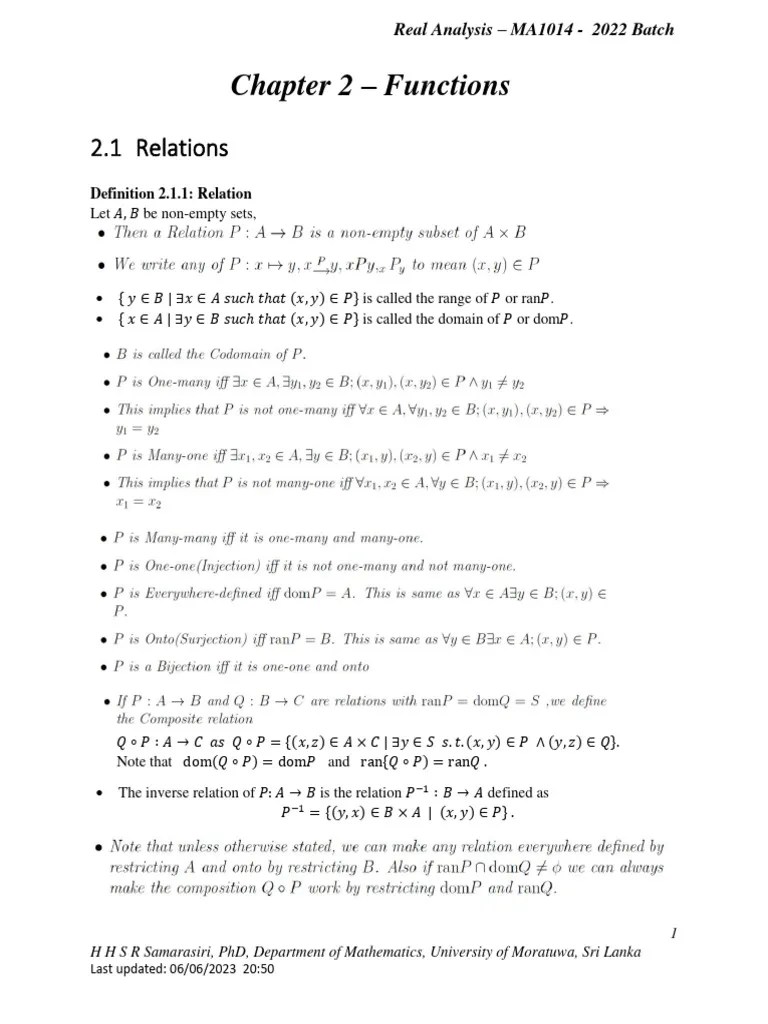 Real Analysis-3 | PDF | Function (Mathematics) | Real Number