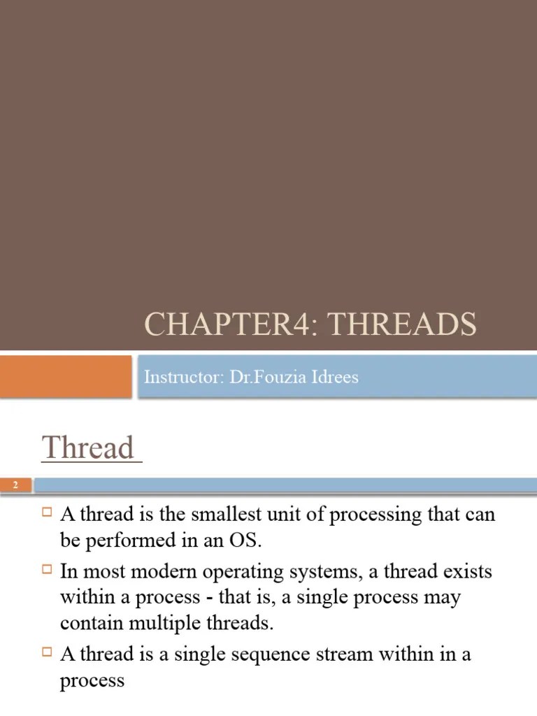 OS Lecture4 | PDF | Thread (Computing) | Process (Computing)