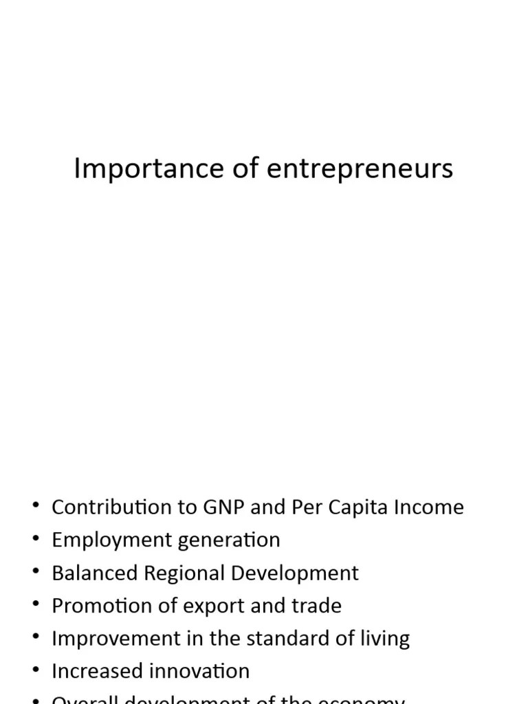 Importance, Theories | PDF | Entrepreneurship | Economics