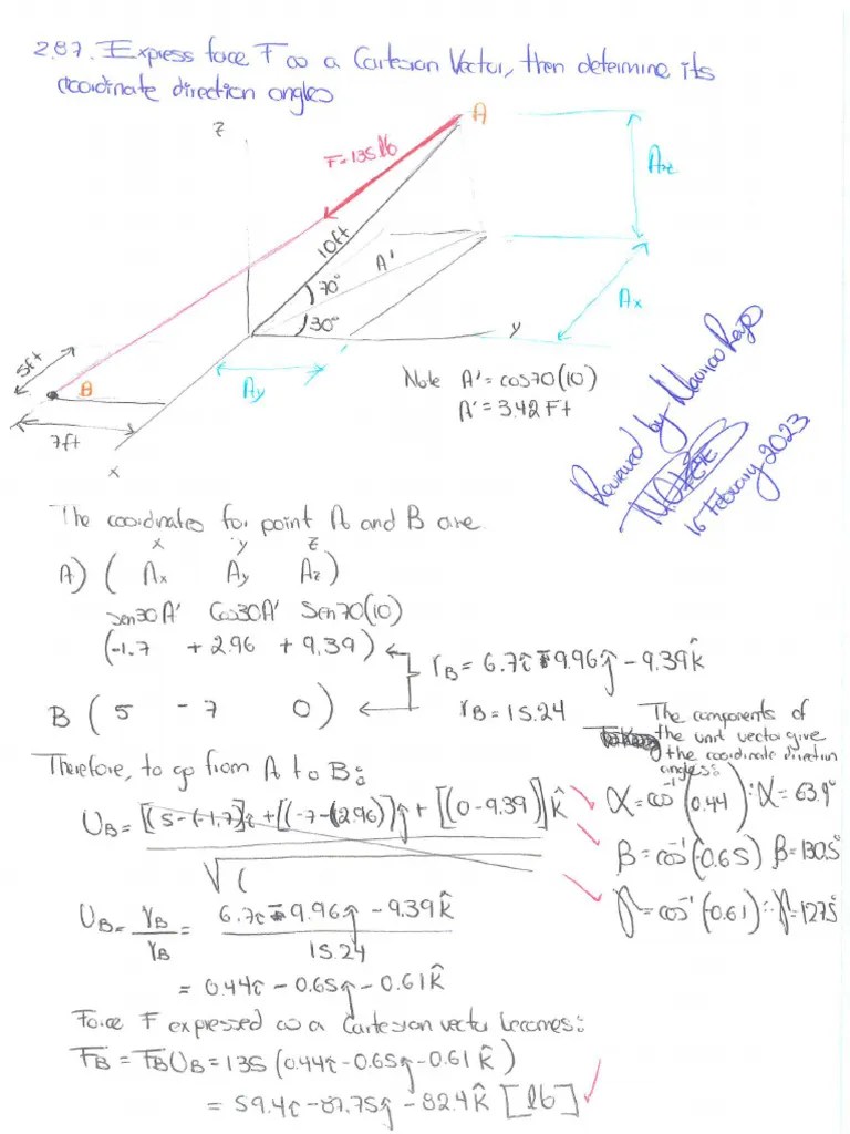 Hibbeler - Engineering Mechanics Statics - Chapter - 2 - P2.87 | PDF