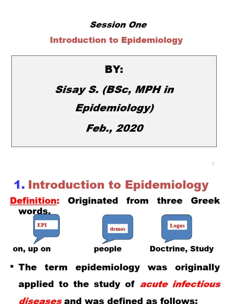 Introduction To Epidemiology | PDF | Epidemiology | Epidemics
