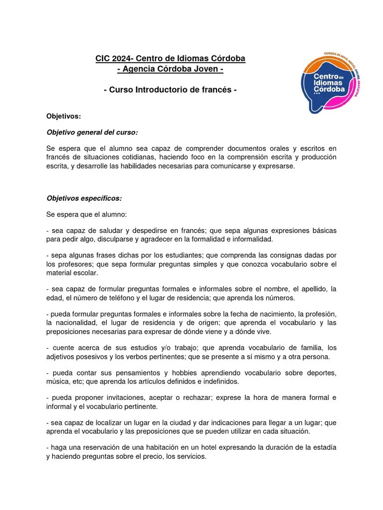 Programa 2024 | PDF | Léxico | Idiomas