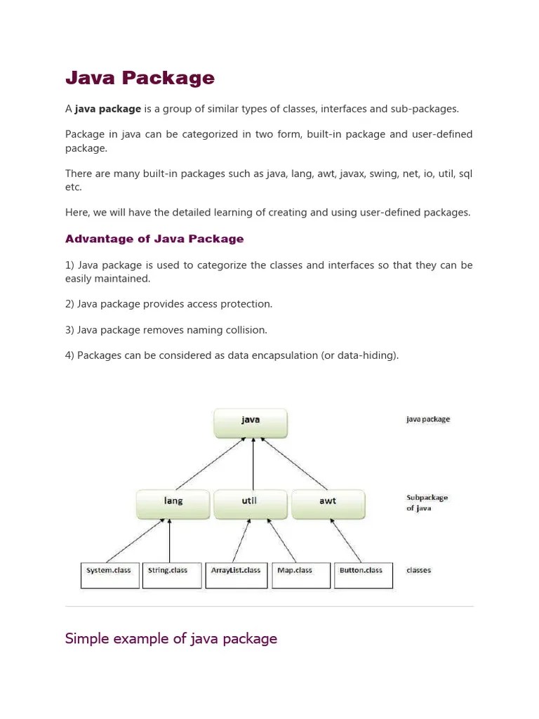 Java Package | PDF | Class (Computer Programming) | Inheritance (Object ...