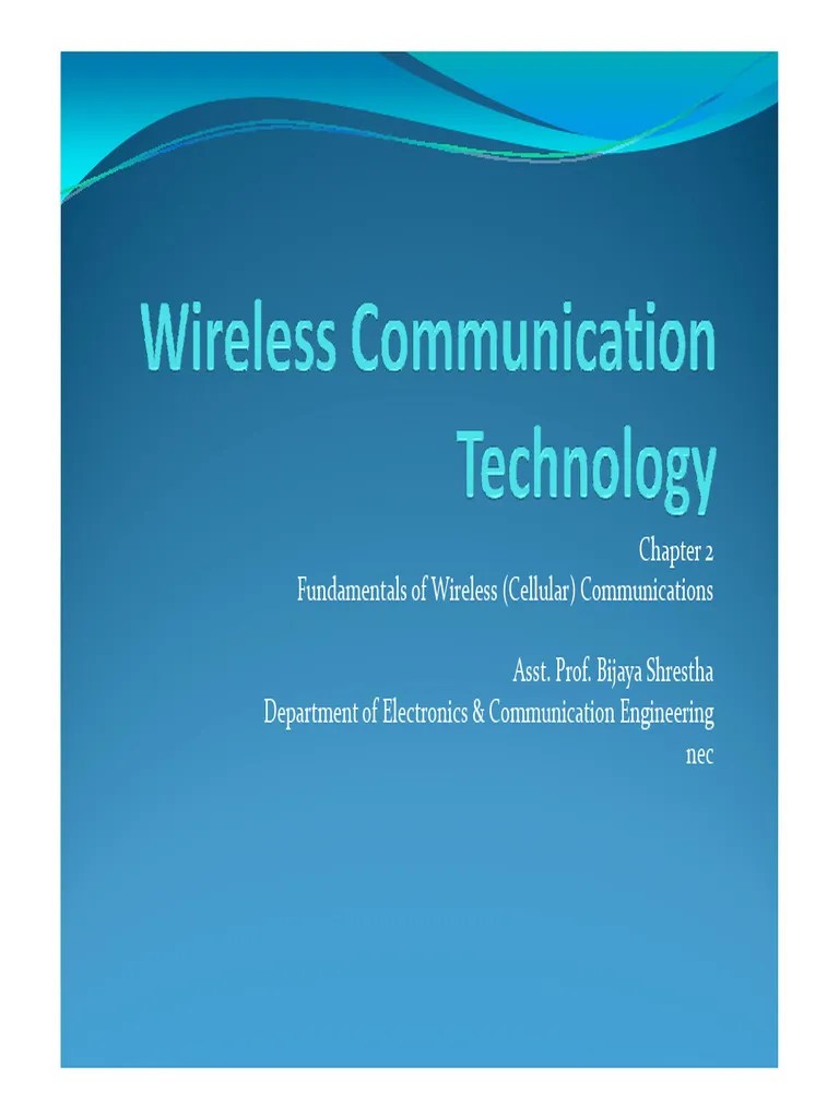 Chapter 2 - Fundamentals Of Wireless (Cellular) Communications | PDF ...