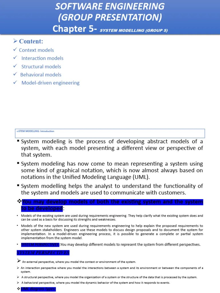 Chapter 5 - System Modelling | PDF | Use Case | Unified Modeling Language