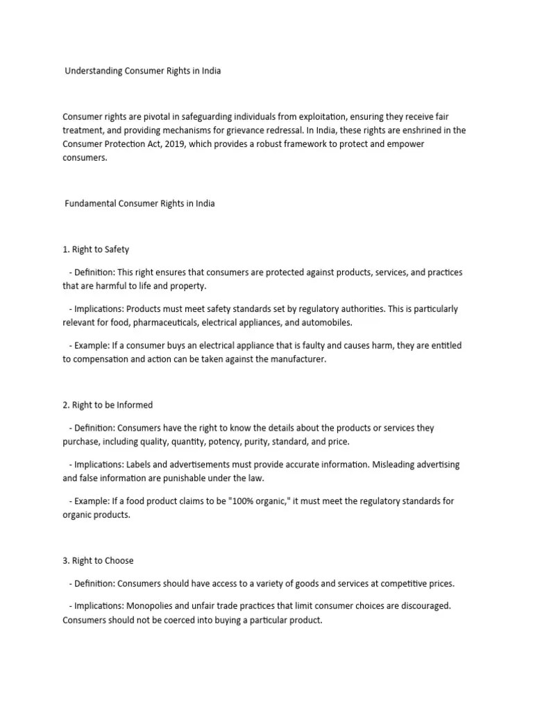 Understanding Consumer Rights In India | Download Free PDF | Consumer Protection | E Commerce