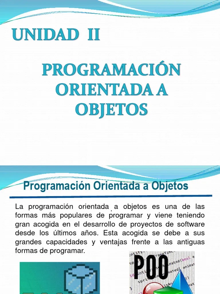 POO _1 | PDF | Objeto (informática) | Programación Orientada A Objetos