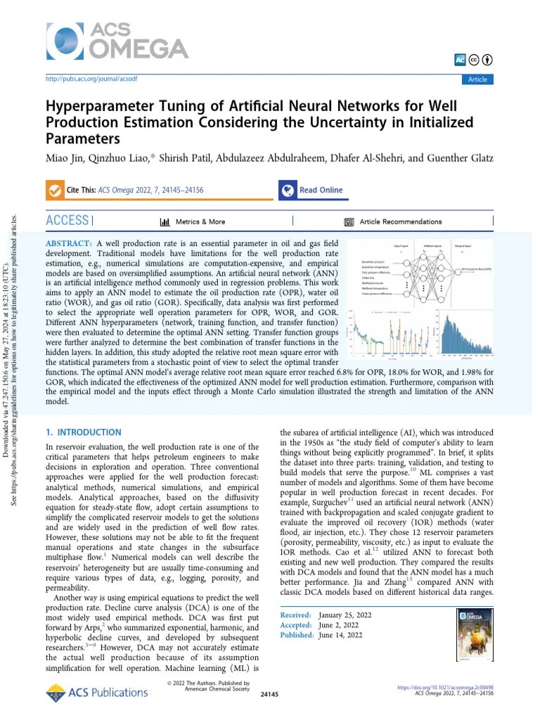 Hyperparameter Tuning Of Artificial Neural Networks For WellProduction ...