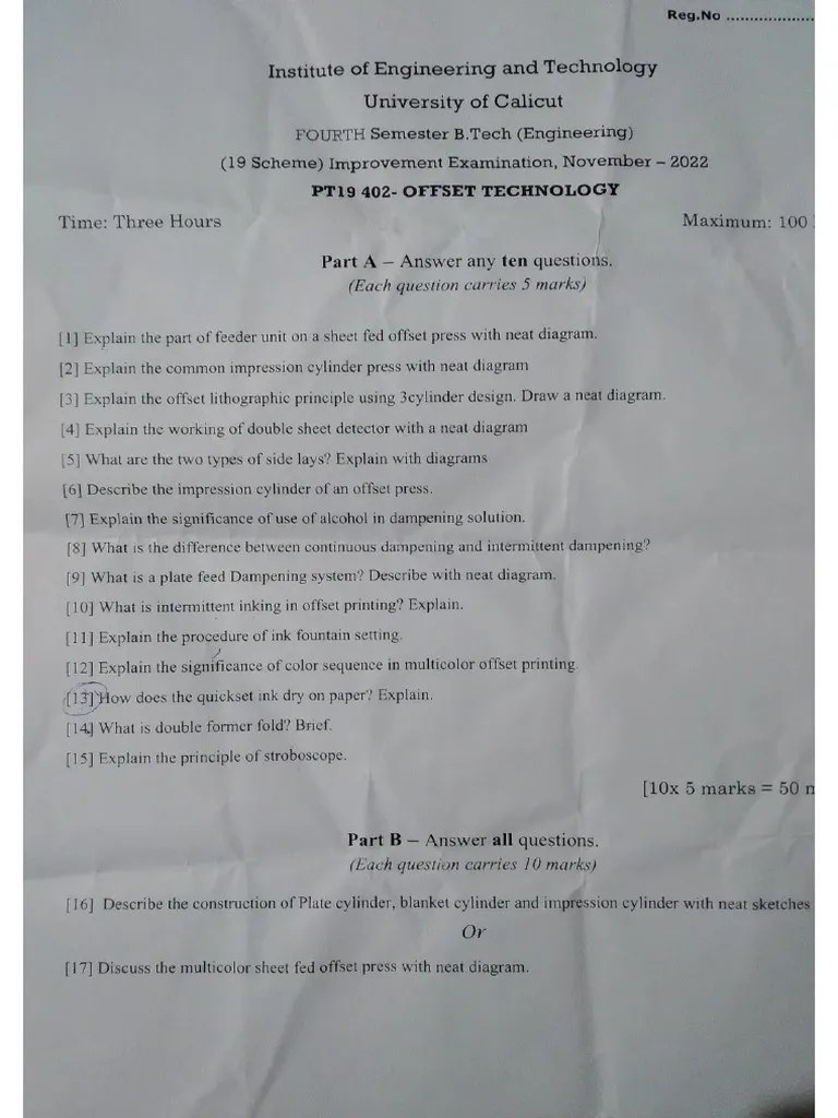 Ot Previous Qsn Paper 2019 Scheme Pdf Pdf