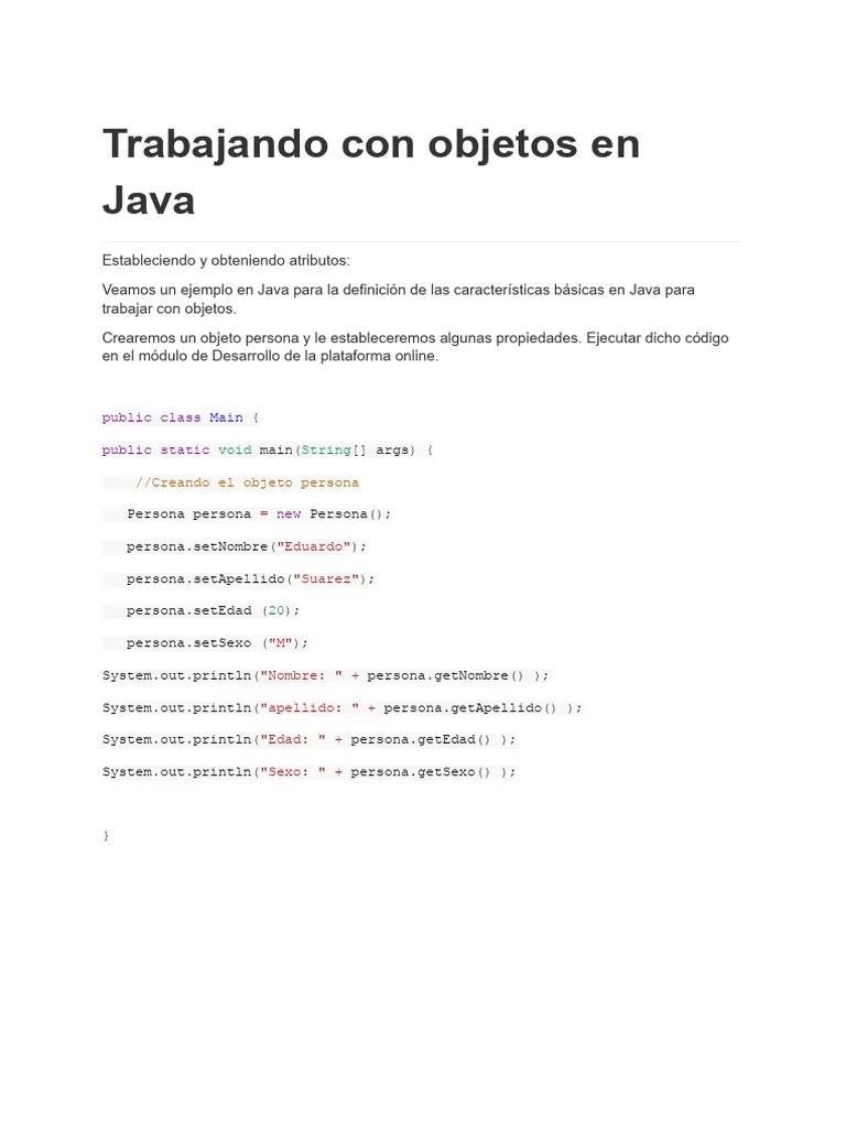 Objetos En Java | PDF | Herencia (Programación Orientada A Objetos ...
