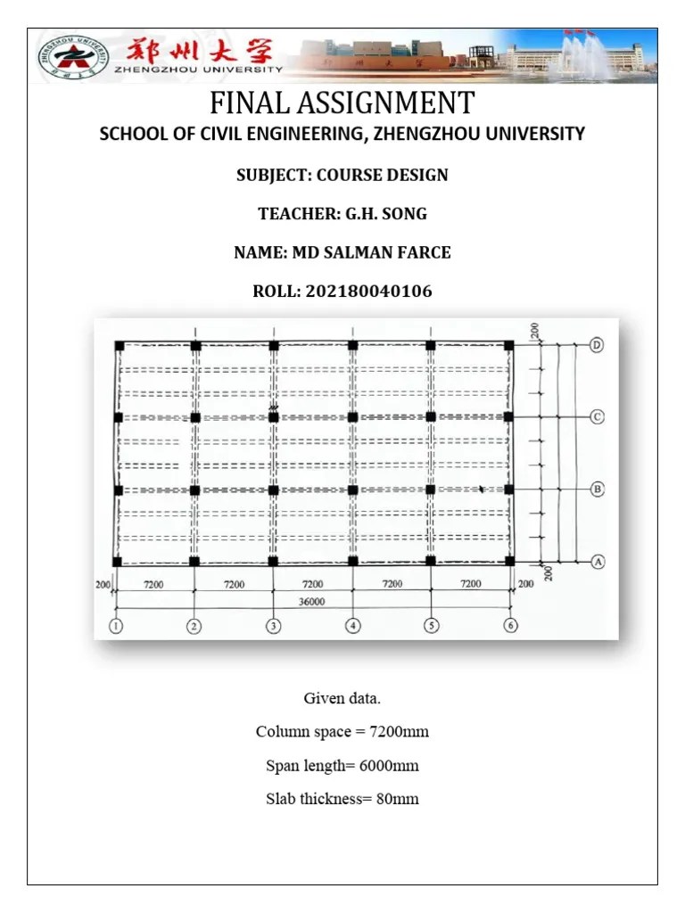 Course Design Final Assignment | PDF | Bending | Beam (Structure)