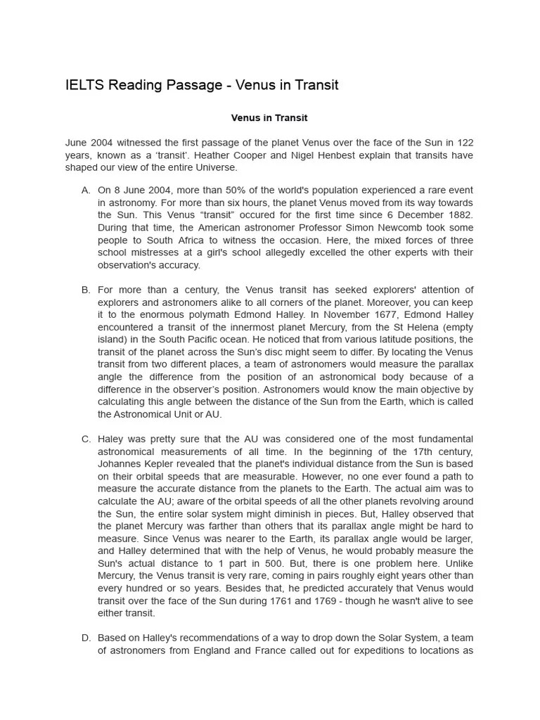 Ielts_general_reading_practice_test_18_d11bd7a73d | PDF | Astronomical Unit | Venus