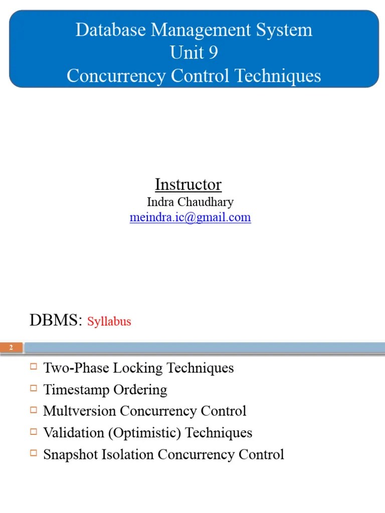 Concurrency Control Techniques Editing | Download Free PDF | Data ...
