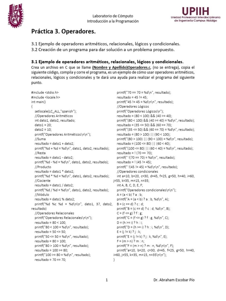 Práctica 3 Introducción A La Programación | PDF | Ingeniería Informática | Ingeniería De Software