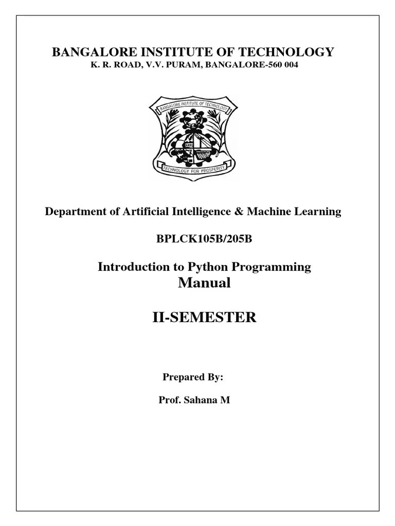 Python Manual-1-5 Programs | Download Free PDF | Computer File ...