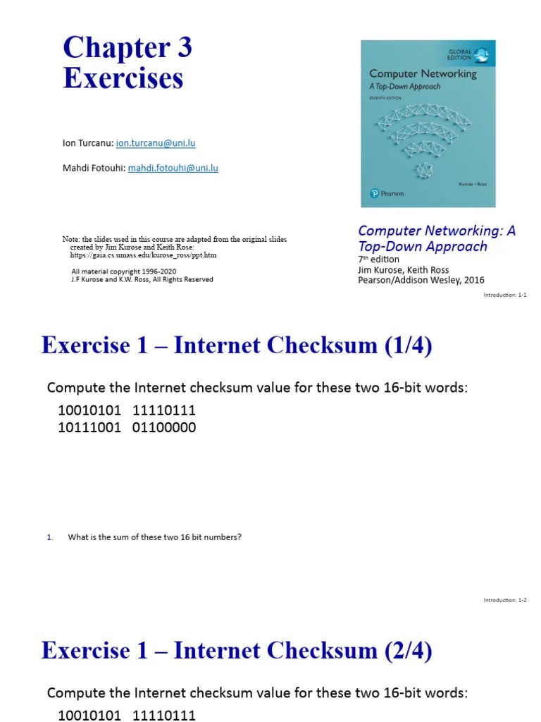Chapter_3_EX | PDF | Transmission Control Protocol | Port (Computer ...
