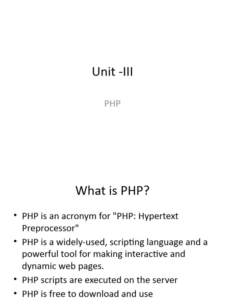Unit 3 PHP | PDF | Php | Control Flow