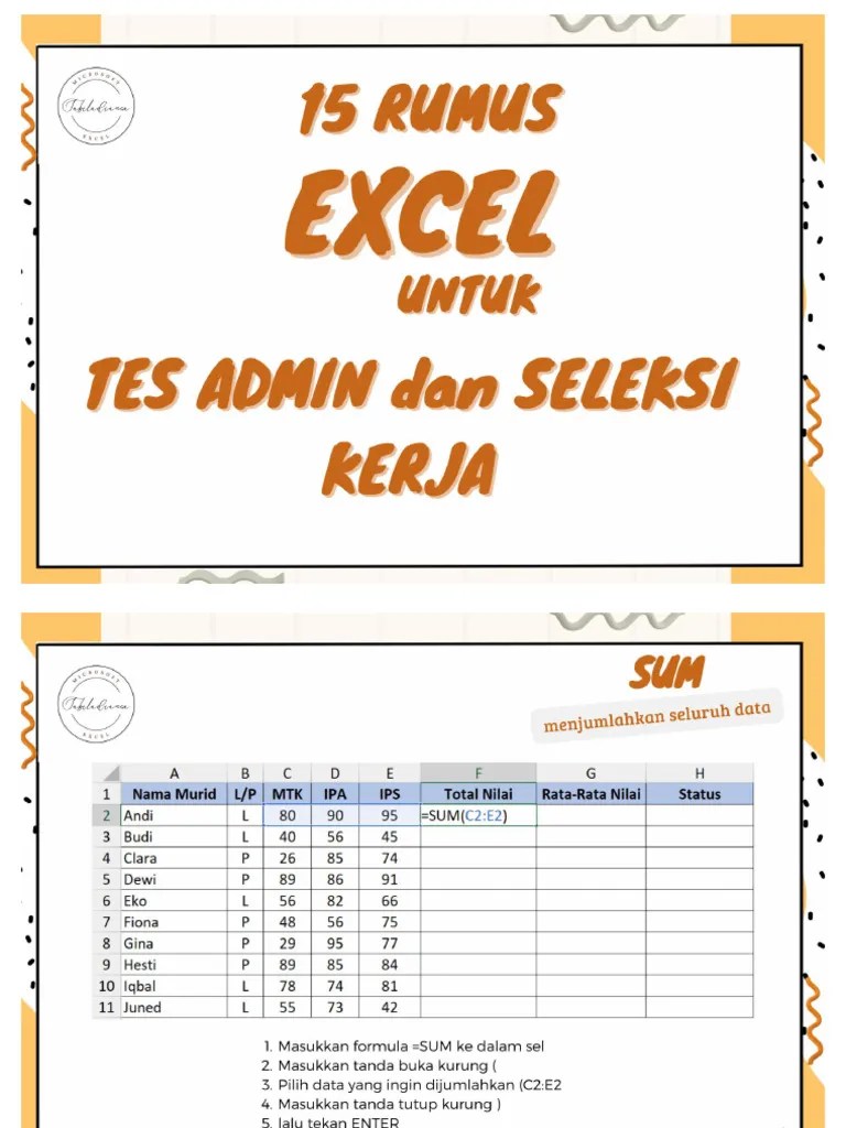 15 Rumus Wajib Untuk Tes Admin Dan Seleksi Kerja | PDF