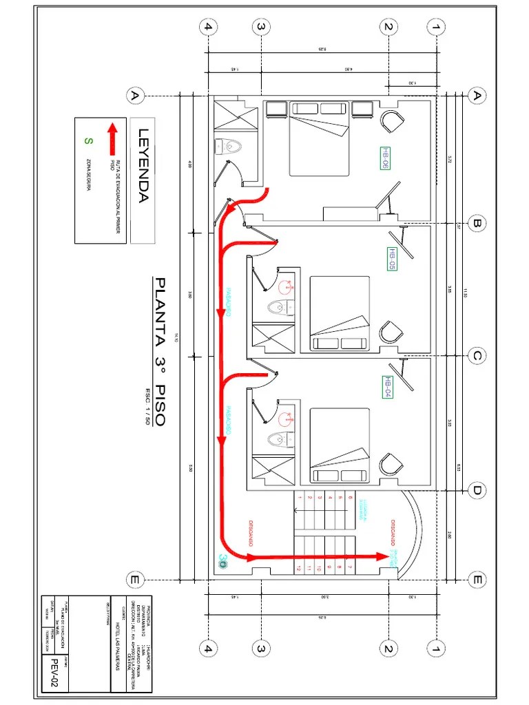 Plano De Evacuacion 3er Nivel | PDF