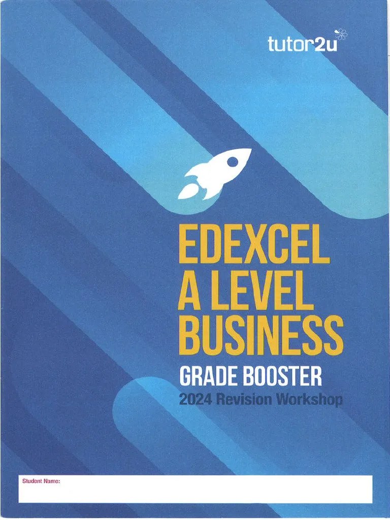 Edexcel A Level Business 2024 Revision Workshop-Output | PDF | Profit ...