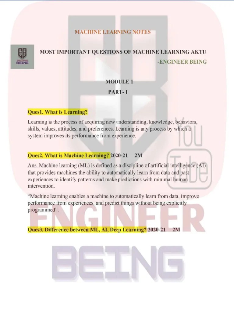 Engineer-being-machine-learning-notes | PDF
