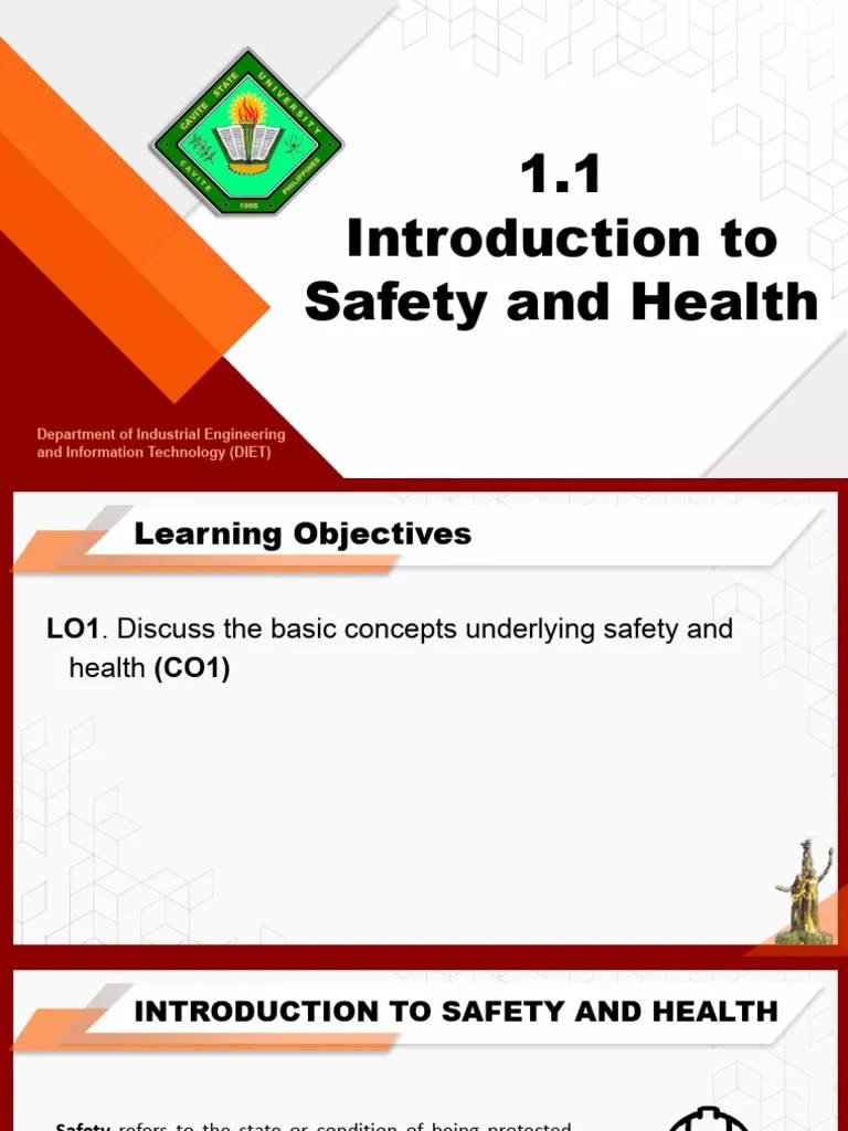 1.1 Introduction To Safety And Health | Download Free PDF | Occupational Safety And Health | Hazards