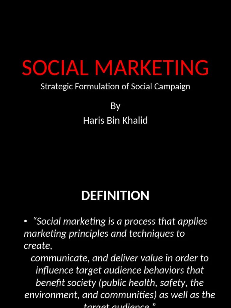 Social MArketing | PDF | Behavior | Marketing