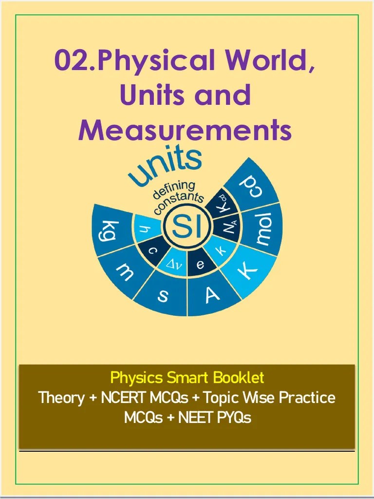 02.physical World, Units And Measurements-F | PDF | International ...