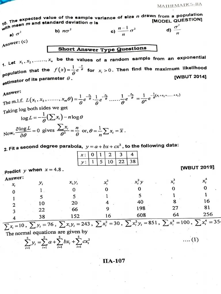 Applied Statistics... | PDF | Estimator | Bias Of An Estimator
