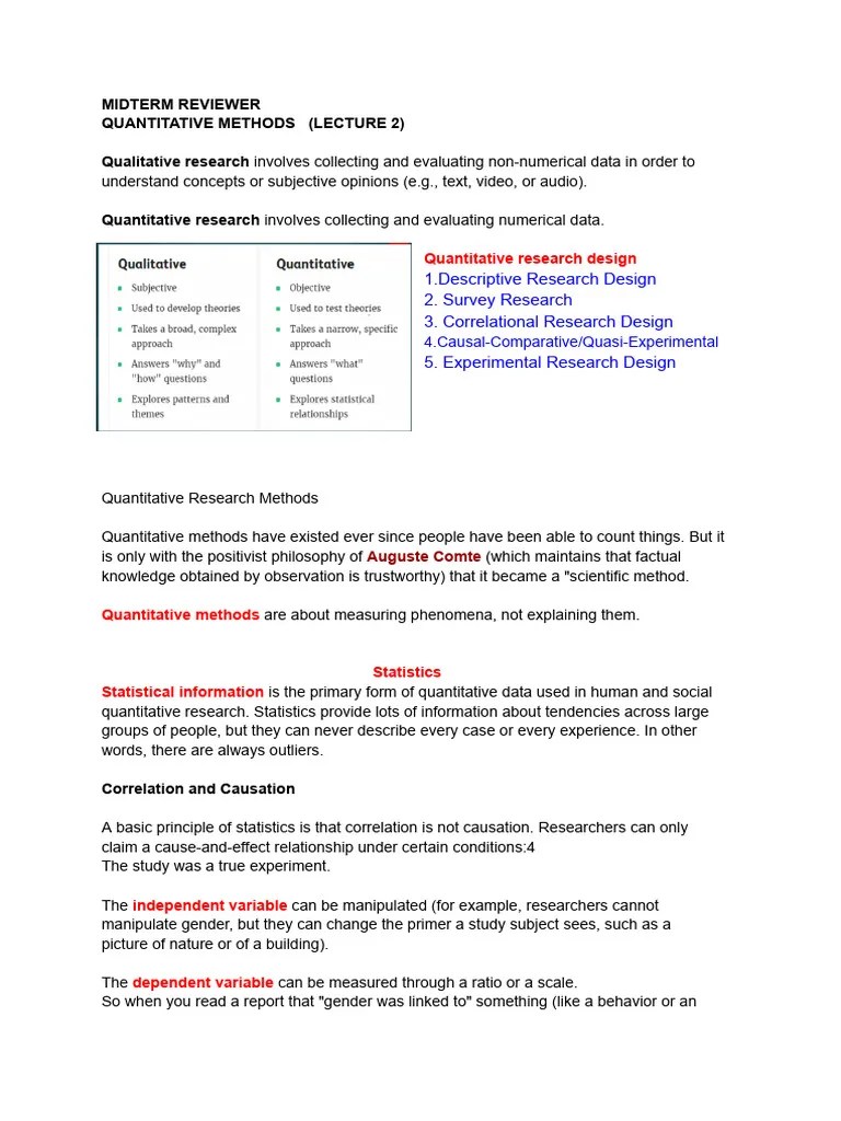 Midterm Reviewer 1 | PDF | Statistics | Expected Value