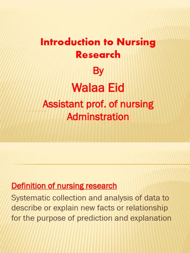 Introduction To Nursing Research | PDF | Nursing | Knowledge