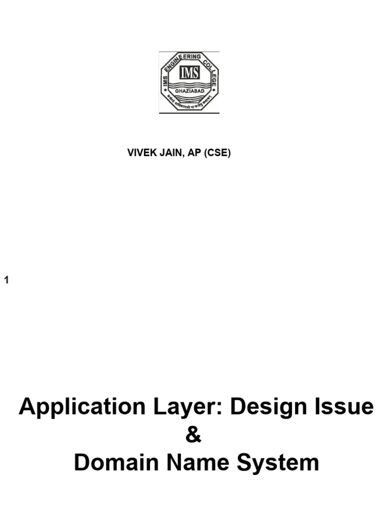 Unit 5 - 1 - Applicationlayer - DesignIssue&DNS | PDF | Domain Name ...