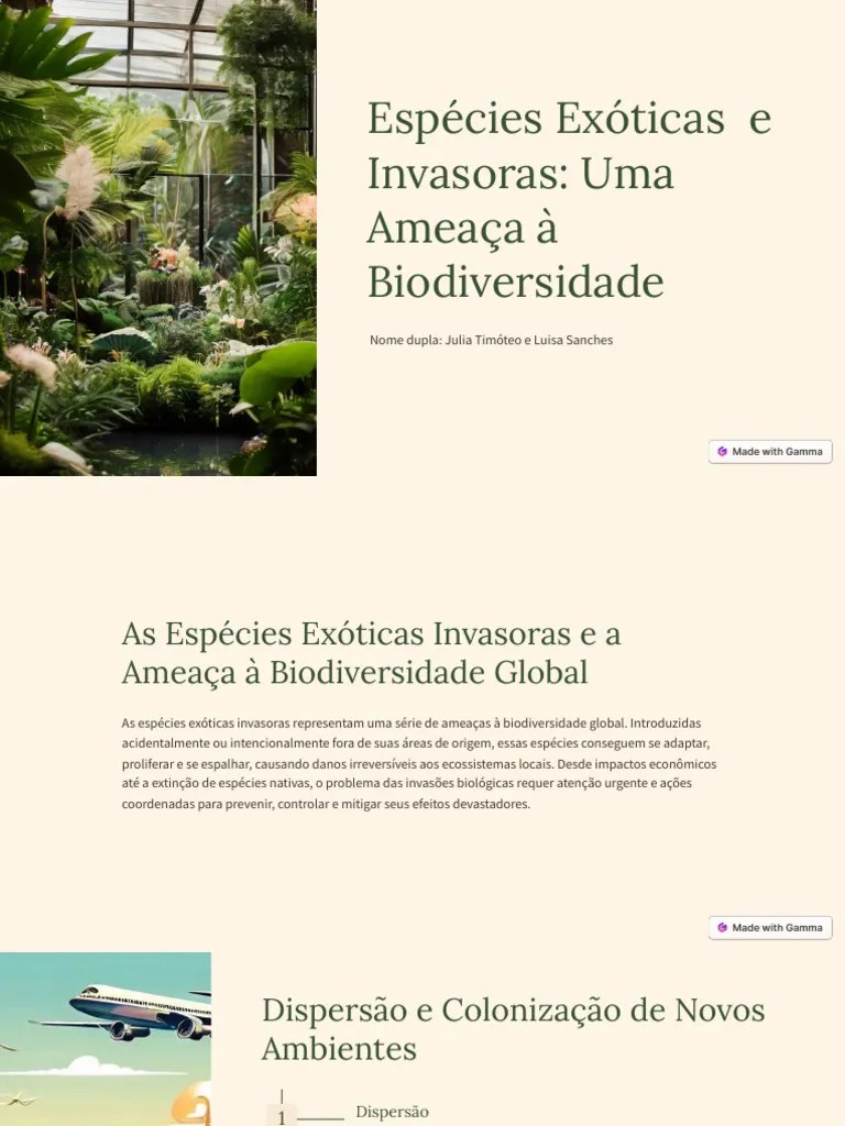 Especies Exoticas E Invasoras Uma Ameaca A Biodiversidade | PDF ...