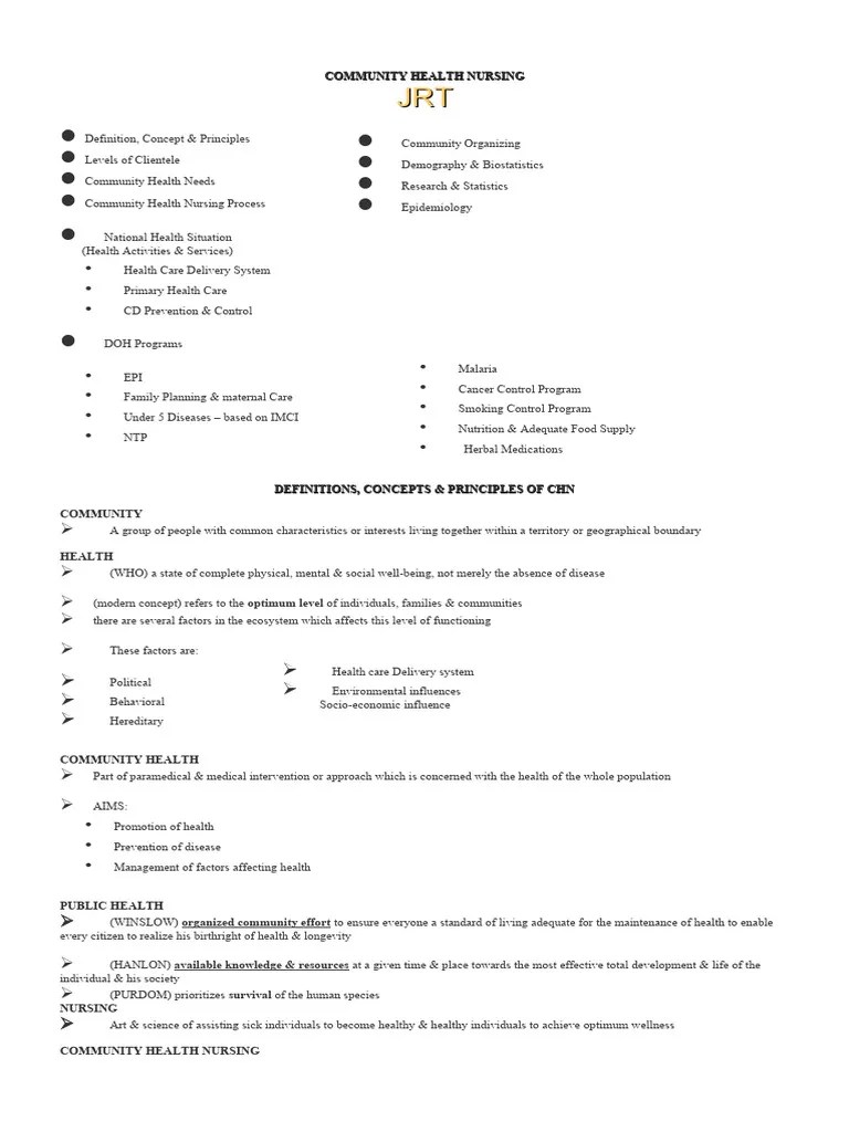 Community Health Nursing 05 | PDF | Epidemiology | Sampling (Statistics)