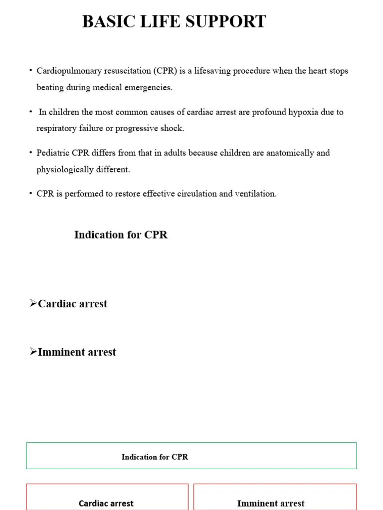 CPR Basic Life Support | PDF | Cardiopulmonary Resuscitation | Cardiac ...