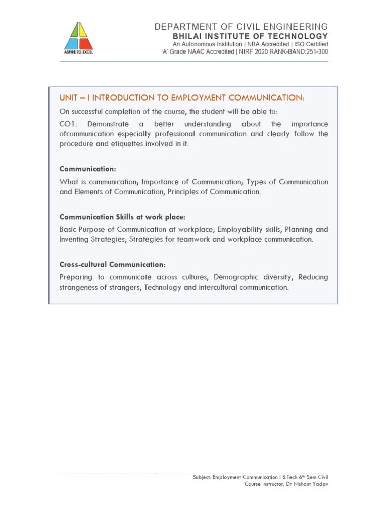 Unit 1 EC Notes 2024 | Download Free PDF | Communication | Strategic ...