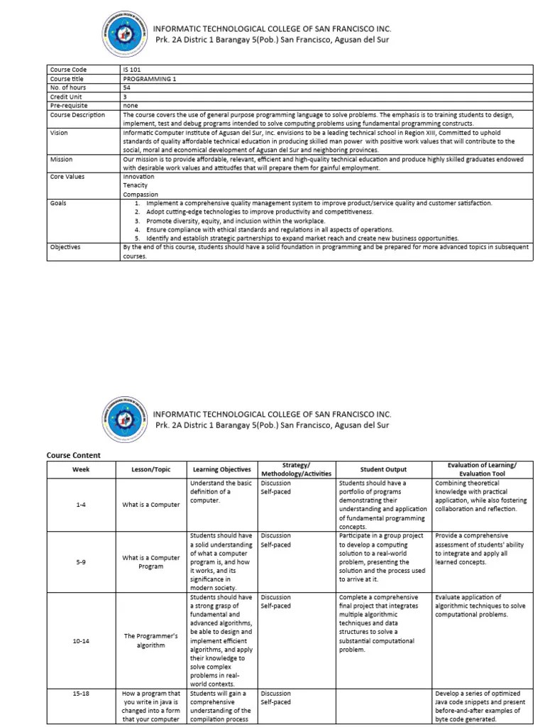 Computer Programming 1 Done | PDF | Computer Program | Programming