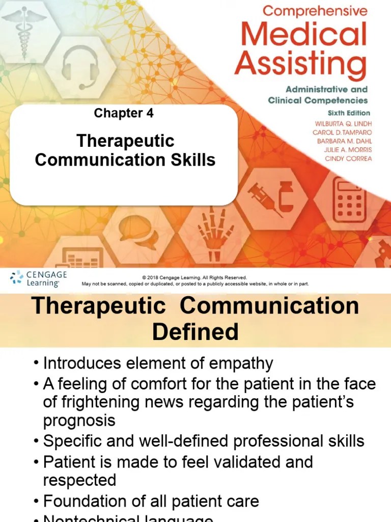 Comprehensive Medical Assisting Chapter 4 Powerpoint | PDF | Nonverbal Communication | Communication