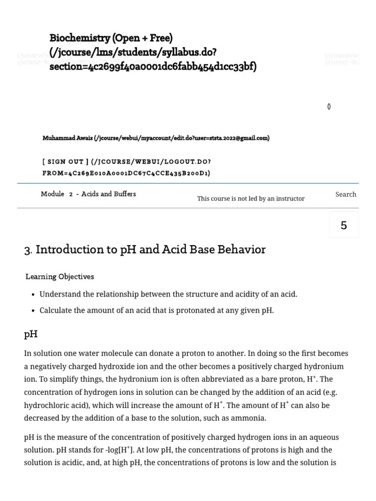Introduction To PH And Acid Base Behavior | PDF | Acid | Acid ...