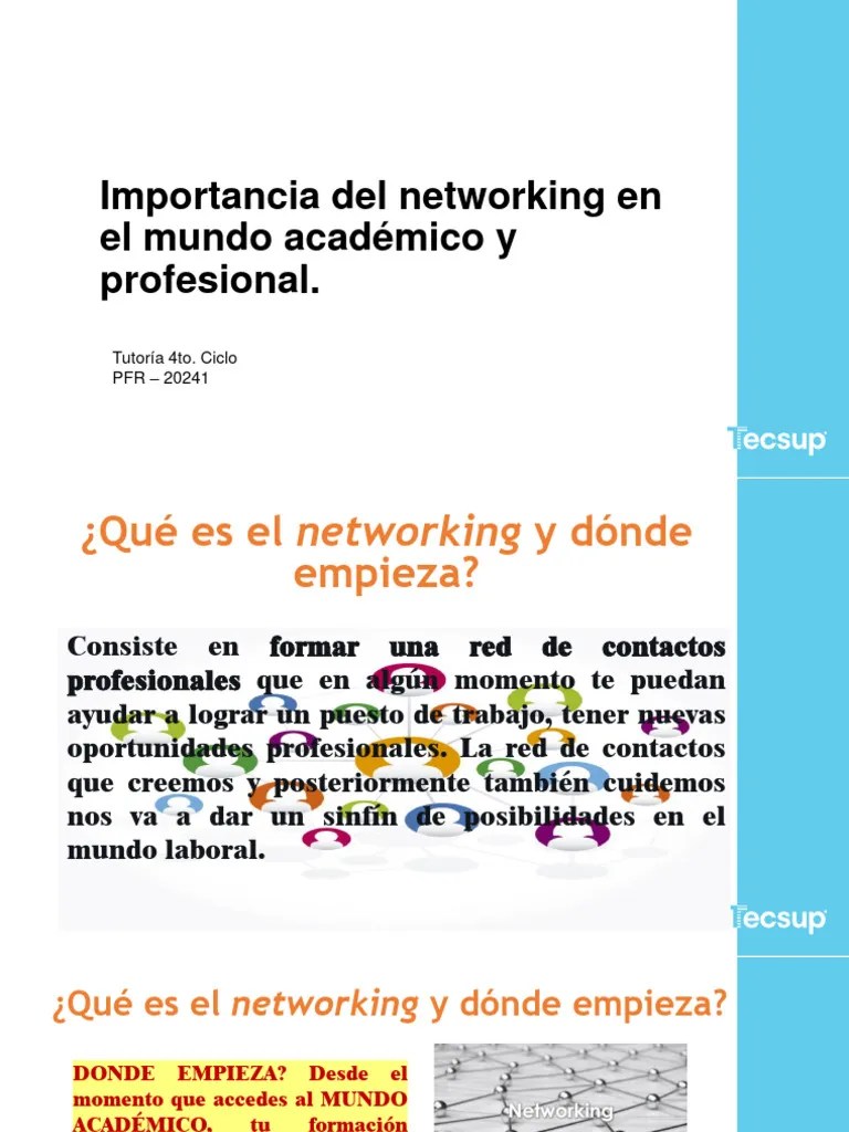 Importancia Del Networking En El Mundo Académico Y | PDF