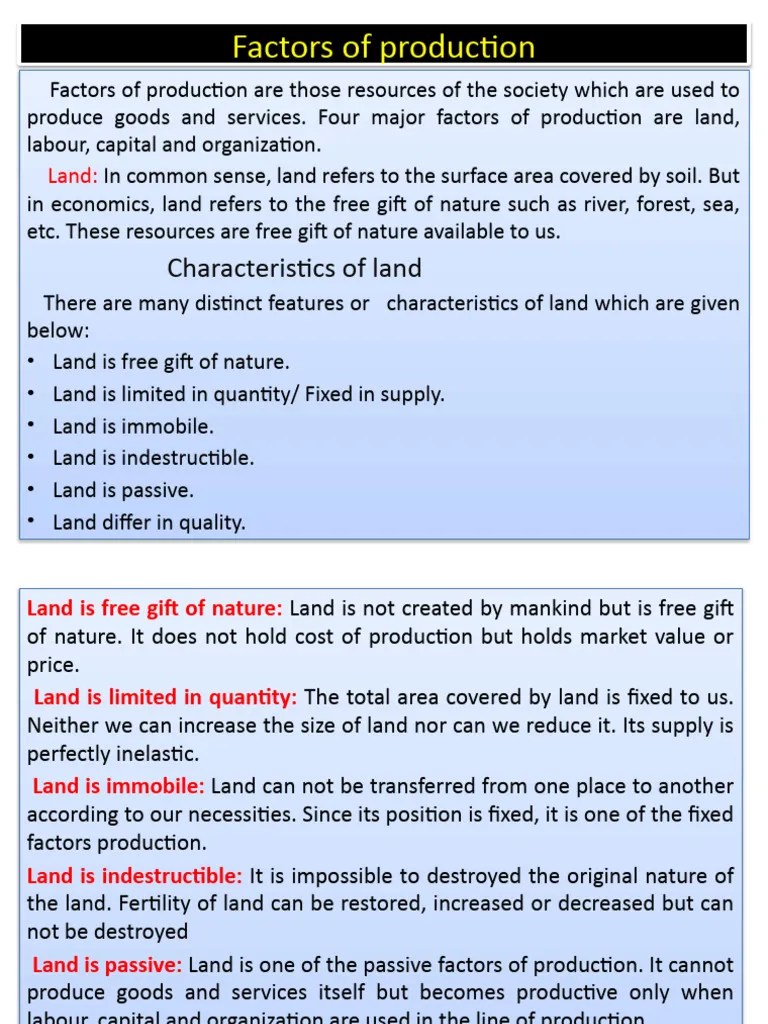 Factors Of Production | PDF | Goods | Labour Economics